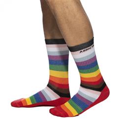 Addicted Inclusive Rainbow Socks white