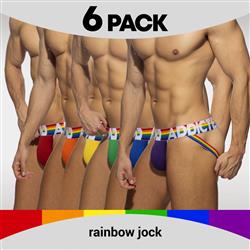 Addicted 6 Pack Rainbow Jockstraps