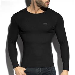 ES Collection Recycled Rib Long Sleeves T-Shirt black