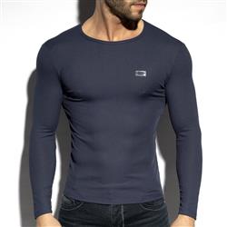 ES Collection Recycled Rib Long Sleeves T-Shirt navy
