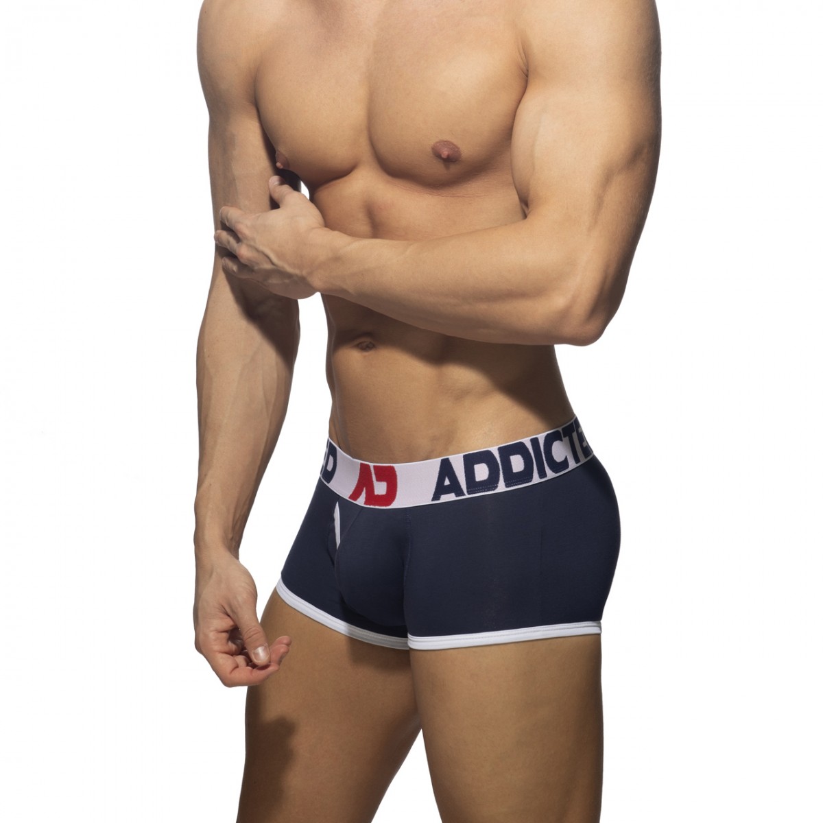 Addicted Open Fly Cotton Trunk white