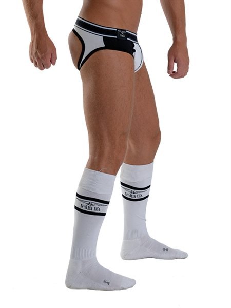 Mister B URBAN Football Socks with Pocket white