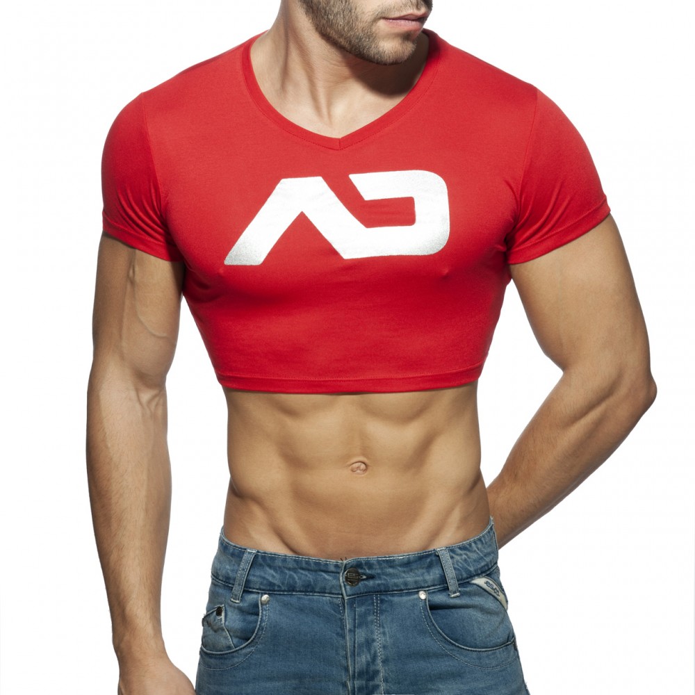 Addicted Crop Ad Top red