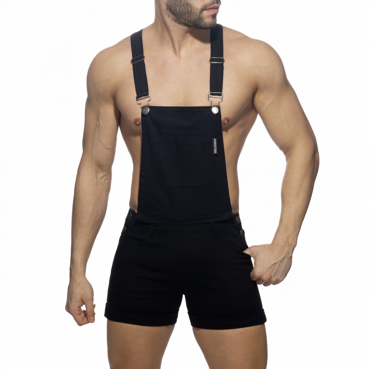 Addicted Removable Overalls Zipped black
