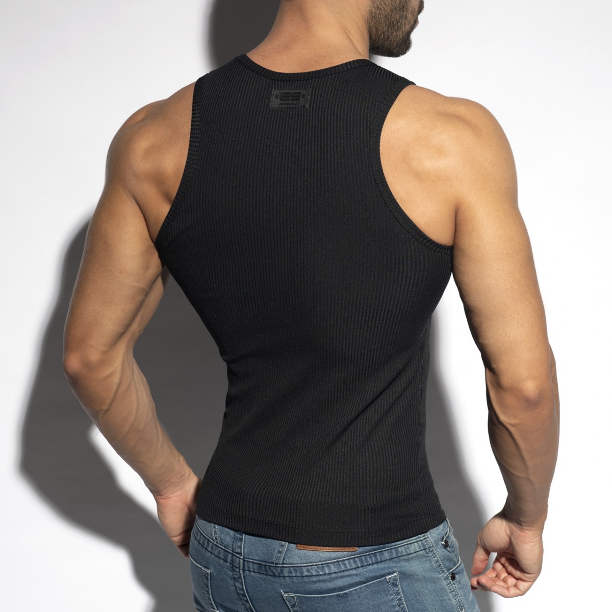 ES Collection Recycled Rib Sports Tank Top black 
